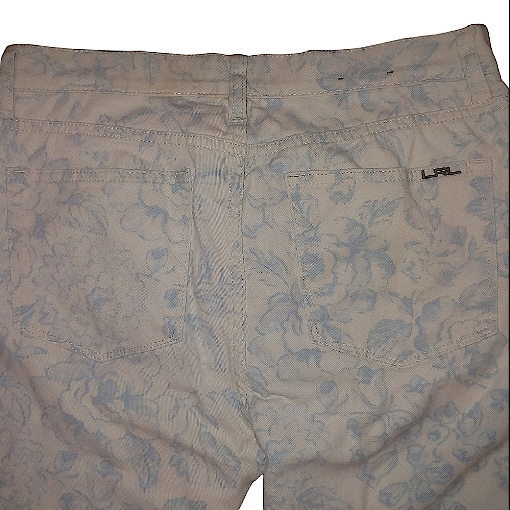 Lauren Ralph Lauren off white floral jean size 8 - Picture 5 of 5
